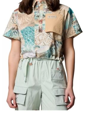 Columbia Women's Cove Beach Woven Cropped Top